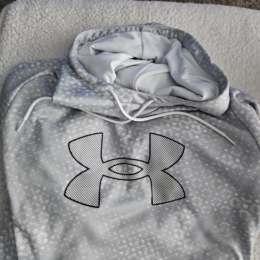Under Armour Gray and White Hoodie